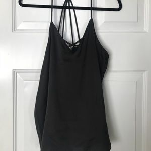 Black silky tank